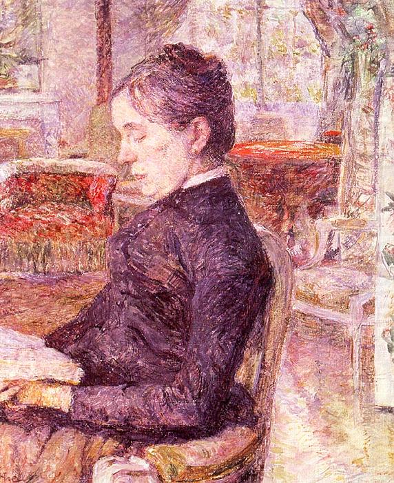 The Reading Room at the Chateau de Malrome,  Henri  Toulouse-Lautrec